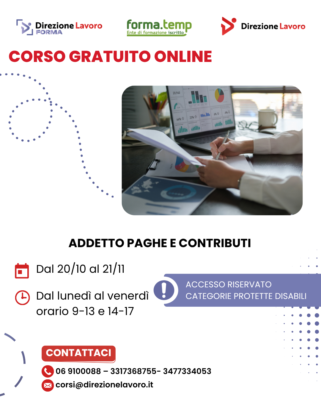 Corsi di Formazione Gratuita Online riservati a persone con disabilità